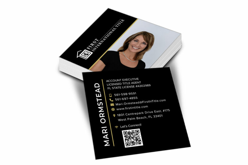 First International Title Square Business Cards